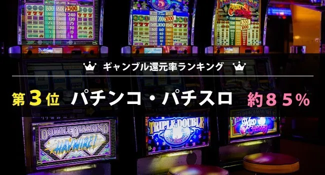 種類別3位|数あるギャンブルの中で最も有名?「パチンコ・パチスロ」