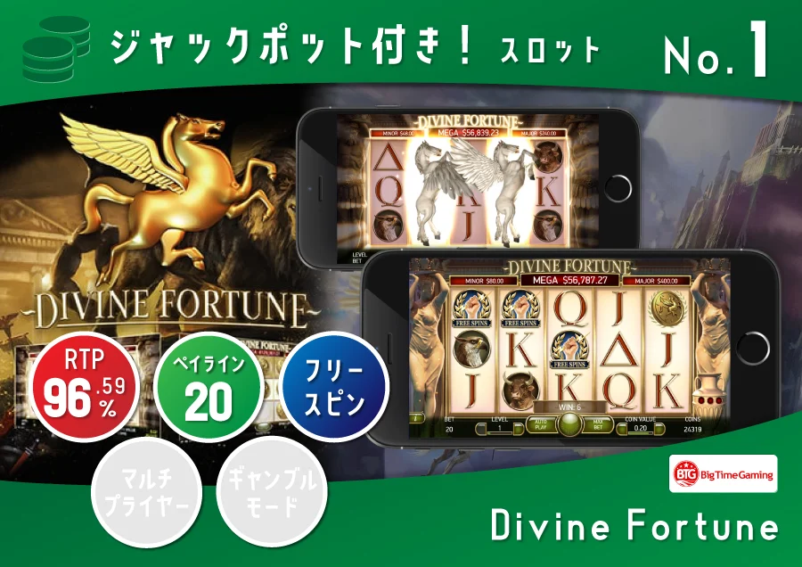 Divine Fortune ディバインフォーチュン｜ペイアウト率：96.59%